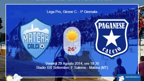 CALCIO - Il Meteo per Matera vs Paganese